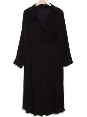 Boho Me Gauze Button Front Cotton Shirtdress